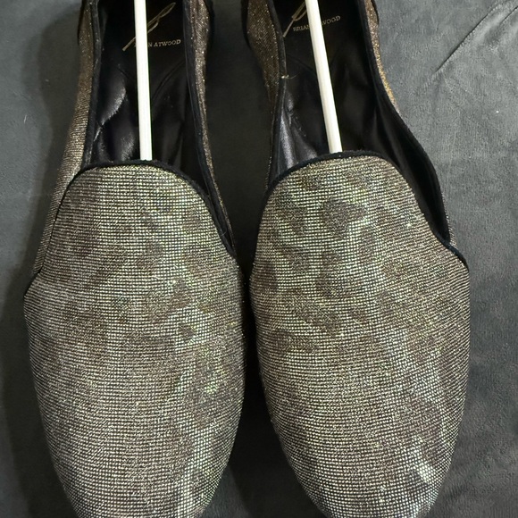 Brian Atwood Shiny Leopard Print Shoes - Picture 1 of 9